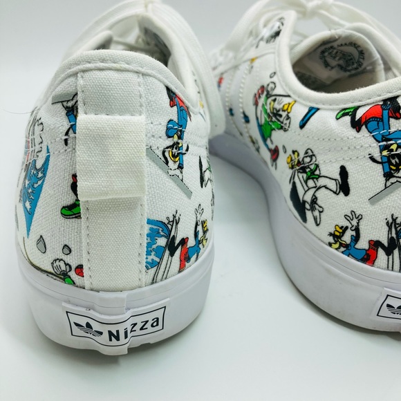 Adidas Originals Nizza x Disney Sport Goofy White Sneakers - Picture 10 of 16